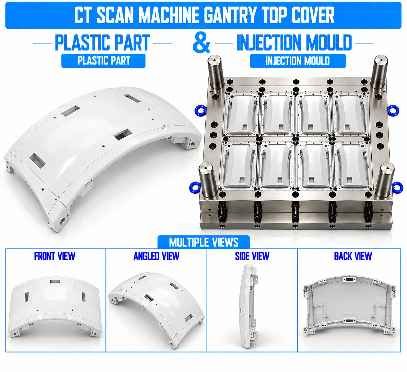 CT Scan Machine Plastic Gantry Top Cover Mould and Moulding Service